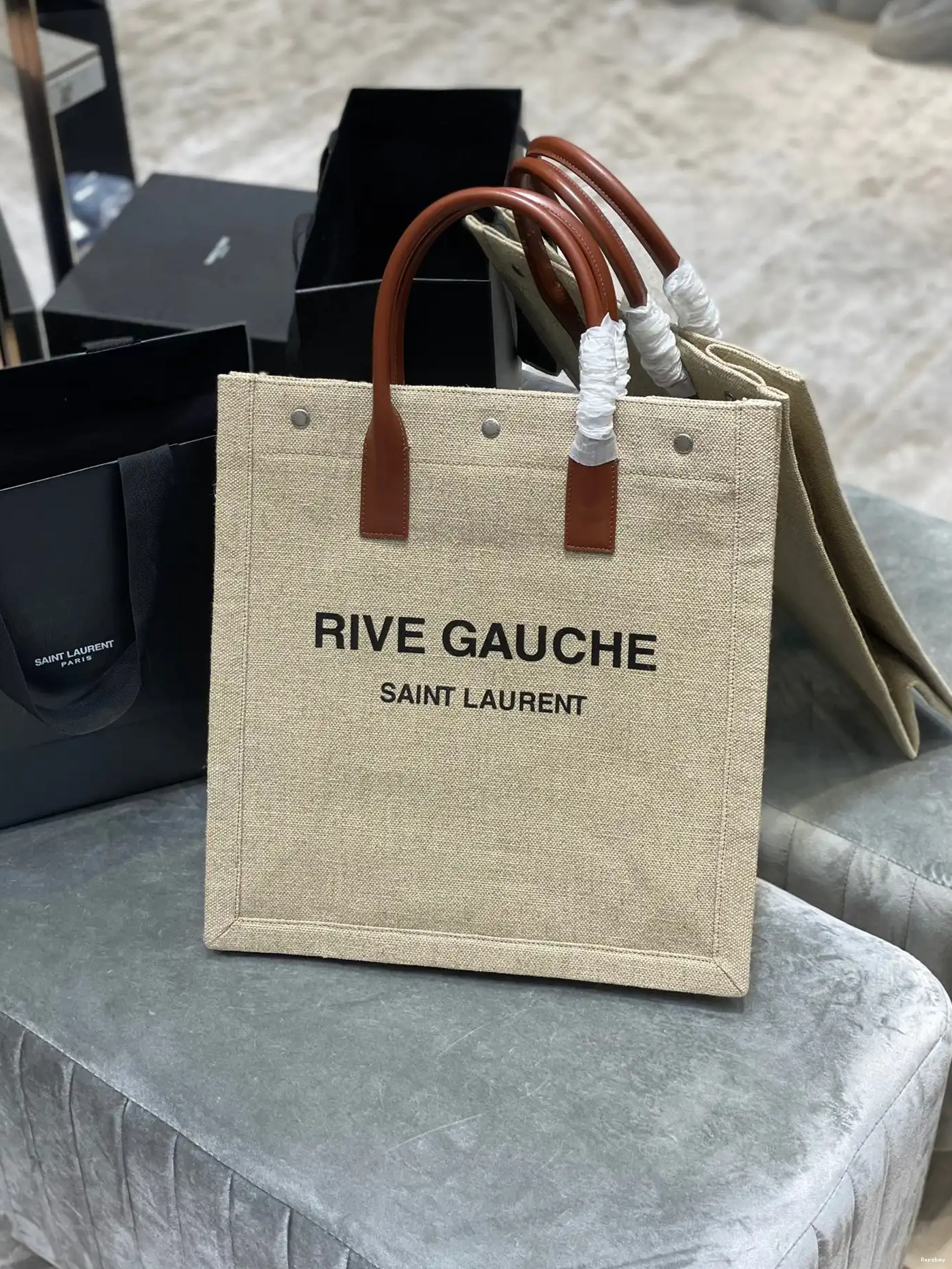Rep ladies REP GAUCHE LINEN COTTON SHOPPING BAG S N IN RIVE YSL AND 0529